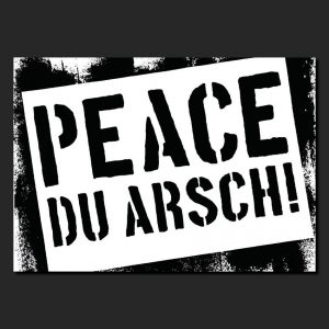 Postkarte "Peace Du Arsch"