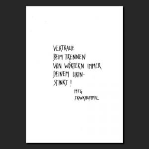 Postkarte "Urinstinkt"